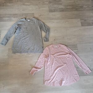 J. Jill Women's Pink and Gray Sweater Set
